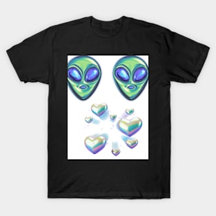 aliens and hearts T-Shirt